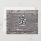 素朴な木のテクスチャ 出欠カード (正面)