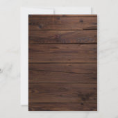 素朴な木のデザインのハロウィンパンプキン 秋の恋愛 ブライダルシャワー 招待状 (裏面)