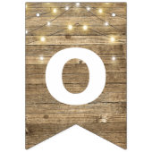 素朴な木のパーティー灯 バンティングフラッグ (第2の旗)