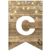 素朴な木のパーティー灯 バンティングフラッグ (第1の旗)