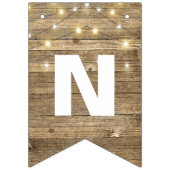 素朴な木のパーティー灯 バンティングフラッグ (第3の旗)