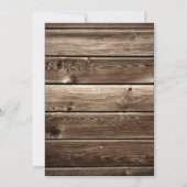 素朴な木のヒマワリの結婚式招待状1.0 招待状 (裏面)