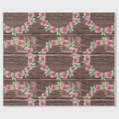素朴な木のフローラ結婚の贈り物 ラッピングペーパー (フラット)