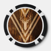 素朴な木の上にボホシカ ポーカーチップ (裏面)