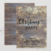 素朴な木の上品な企業のホリデーパーティー 招待状 (正面/裏面)