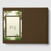 素朴な木の写真結婚枠 ゲストブック (裏面)