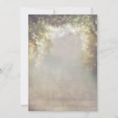 素朴な木の夢みるようなひもはヴィンテージの結婚をつけます 招待状 (裏面)