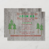 素朴な木の招待状 招待状 (正面/裏面)