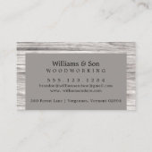 素朴な木の木材 名刺 (裏面)