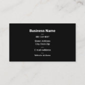 素朴な木の板 ブラック 名刺 (裏面)