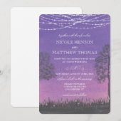 素朴な木の森のウェディング招待状 招待状 (正面/裏面)