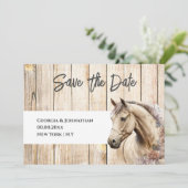 素朴な木の水彩の馬の農村の納屋 セーブザデート (スタンド正面)