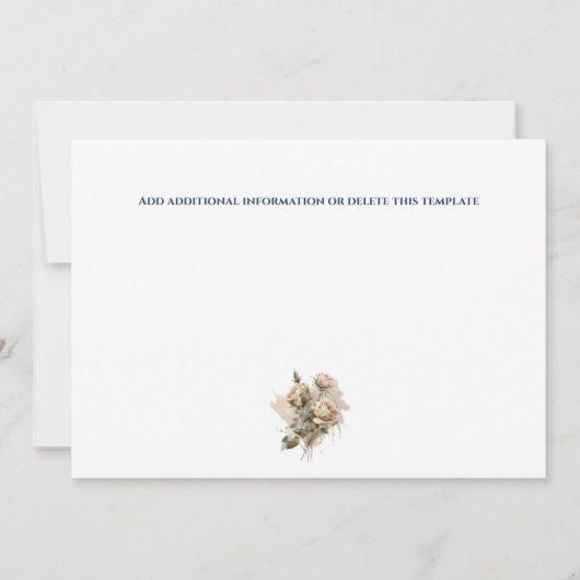 素朴な木の水彩の馬の農村の納屋 セーブザデート (裏面)