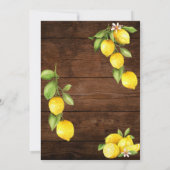 素朴な木の水彩レモン ハッピーエバーアフター 招待状 (裏面)