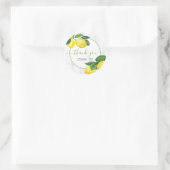 素朴な木の田舎の水の色ありがとう ラウンドシール (バッグ)