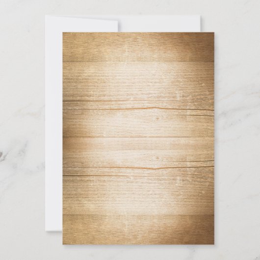 素朴な木の田舎ひまわり結婚式招待状 招待状 (裏面)