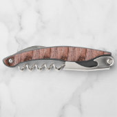 素朴な木の皮の木製スタイル ソムリエナイフ (裏面)