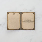 素朴な木の西部のスタイルのサンキューカード サンキューカード (内部)