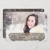 素朴な木の道標のクリスマスの写真ID422 シーズンカード (正面/裏面)