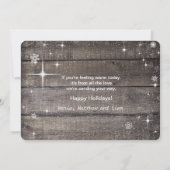 素朴な木の道標のクリスマスの写真ID422 シーズンカード (裏面)