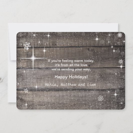 素朴な木の道標のクリスマスの写真ID422 シーズンカード (裏面)