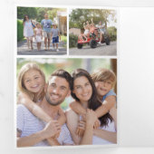 素朴な木の雪の結晶のクリスマスの写真 三つ折りクリスマスカード (内部最初)