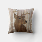 素朴な木の鹿狩りはmrとmrsの上にある クッション (裏面)
