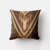 素朴な木のBohoのシカ クッション (裏面)