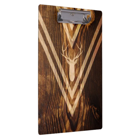 素朴な木のBohoのシカ クリップボード (右)