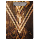 素朴な木のBohoのシカ クリップボード (正面)