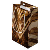 素朴な木のBohoのシカ スモールペーパーバッグ (裏面アングル)