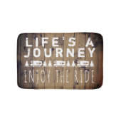 素朴な木は乗車RVのキャンピングカーの引用文を楽しみます バスマット (正面)