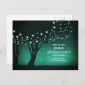 素朴な木は日付を除いてハートを彫った 案内ポストカード (正面/裏面)