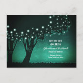 素朴な木は日付を除いてハートを彫った 案内ポストカード (正面)