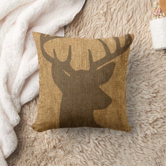 素朴な木びき台のシルエット クッション (ブランケット)