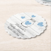 素朴な木エレガントの赤ちゃんシャワーパーティーコースター ペーパーコースター (アングル)