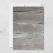 素朴な木モノグラムの国ウェディング上のエーデルワイス 招待状 (裏面)