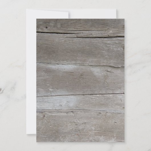 素朴な木モノグラムの国ウェディング上のエーデルワイス 招待状 (裏面)