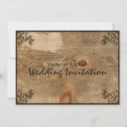 素朴な木及びヒトデのビーチ結婚式の保存日付 セーブザデート (裏面)