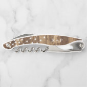 素朴な木及び豆電球のカスタムの結婚式の引き出物 ソムリエナイフ (裏面)