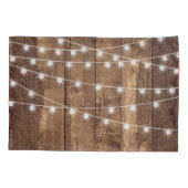 素朴な木及び豆電球の農家の枕箱 枕カバー (裏面)