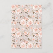 素朴な木材とロマンチックなバラの詳細 / 方向 エンクロージャーカード (裏面)