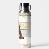 素朴な木材と文字 ウォーターボトル (背面)