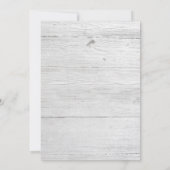 素朴な木材と花輪のエンゲージメントパーティー招待状 招待状 (裏面)