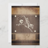 素朴な木材のカウボーイをテーマにした30歳の誕生日 招待状 (裏面)