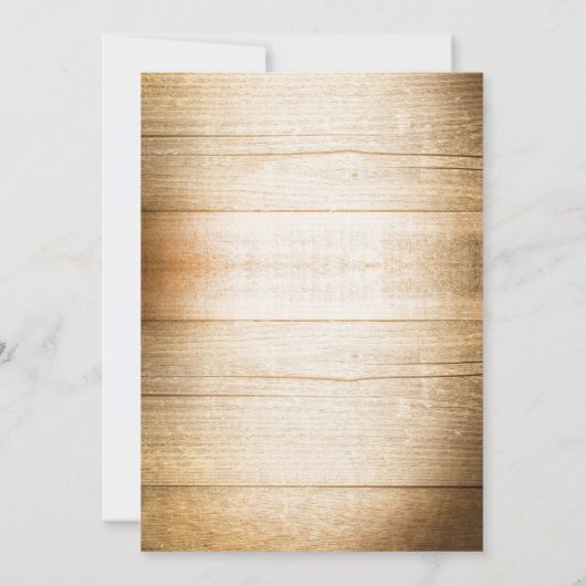 素朴な木材の田舎の結婚式招待状 招待状 (裏面)