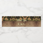 素朴な木材ウェスタン狩り迷彩柄結婚ズ ペットボトルラベル (シングルラベル)