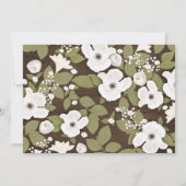 素朴な木材フローラリハーサル夕食 招待状 (裏面)