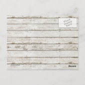 素朴な木材ヴィンテージ結婚シーホース感謝していユー ポストカード (裏面)