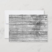 素朴な木材 オールシーズン バーガンディ フラワー ウェディング セーブザデート (裏面)